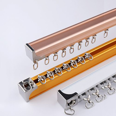 アルミ合金製の3.5*5/5.5*5cmの形状のあらゆる窓のためのモーター化されたカーテンレール