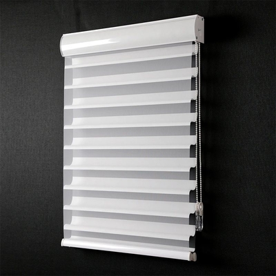 Shangrila Fabric Polyester Roller Blinds with Valance ダブルレイヤー マニュアルオープンタイプ