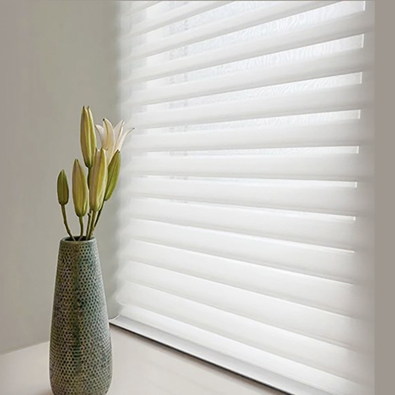 Shangrila Fabric Polyester Roller Blinds with Valance ダブルレイヤー マニュアルオープンタイプ